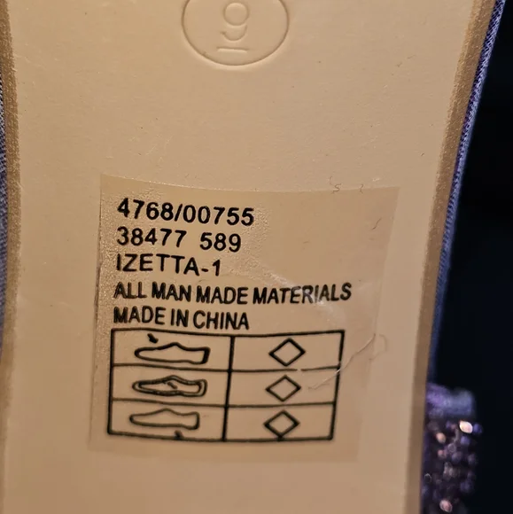 Valenti Franco Izetta-1 Purple Rhinestones Heel Dress Shoes Women's Size 9 - Picture 7 of 7